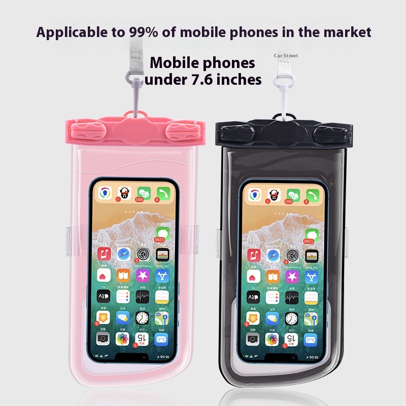 Mobile Phone Waterproof Bag Diving Case Lanyard With Swimming Rafting Bag Water Park Outdoor Equipment Transparent