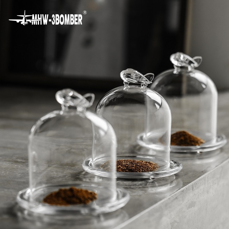 MHW-3 BOMBERBomber Smelling Cover Coffee Cup Scent Detection And Lock Transparent Glass Cover Coffee Dessert Display