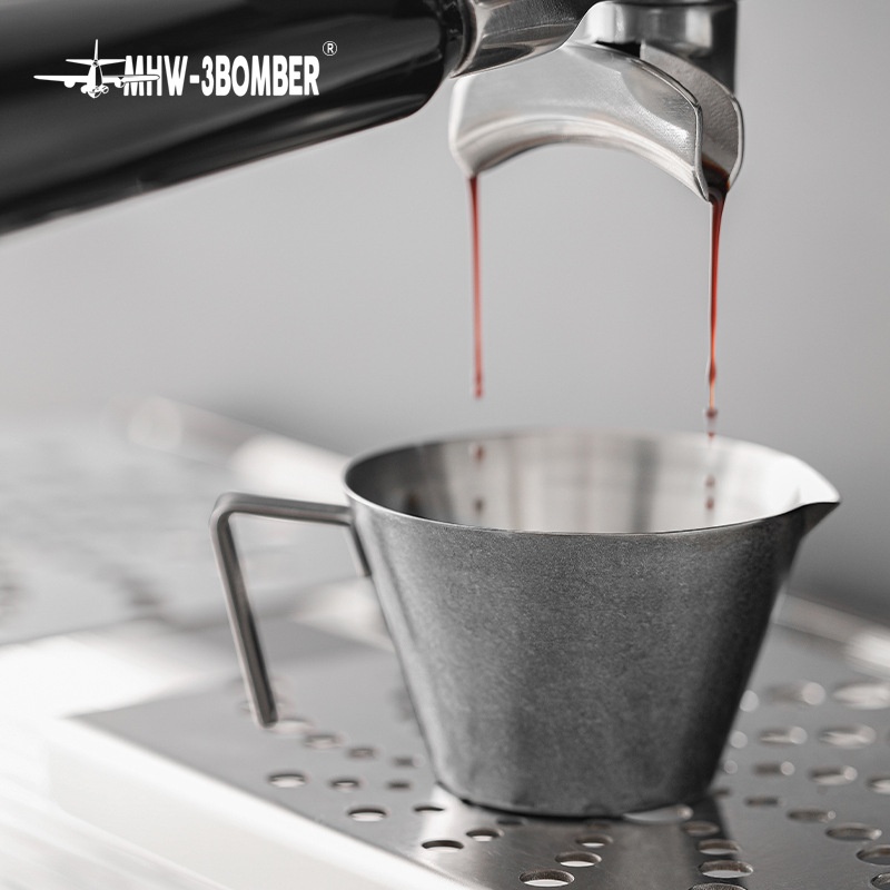 MHW-3 BOMBERBomber Stainless Steel Measuring Cup Espresso Cup Zetian Small Measuring Cup Scale Cup100ml