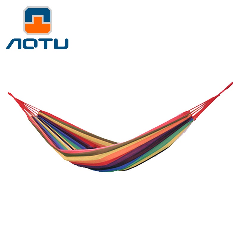 Concave And Convex Outdoor Leisure Swing Camping Single Canvas Hammock Adult Camping Bed AT6715