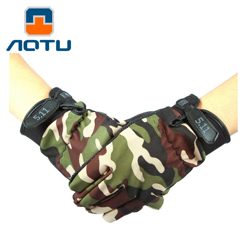 Concave And Convex Outdoor Gloves Full Finger Non-slip Gloves Cycling Gloves Camouflage Gloves Mountaineering Gloves AT8819
