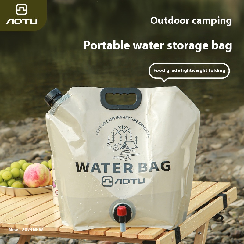 Outdoor Large Capacity Water Bag9 LPortable Folding Water Storage Bag Camping Car Soft Drinking Bucket Food Grade Water Storage Bag