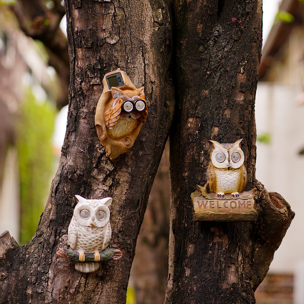 Gardening Outdoor Owl Animal Ornaments Lawn Garden Landscape Sculpture Layout Garden Courtyard Villa Decorations