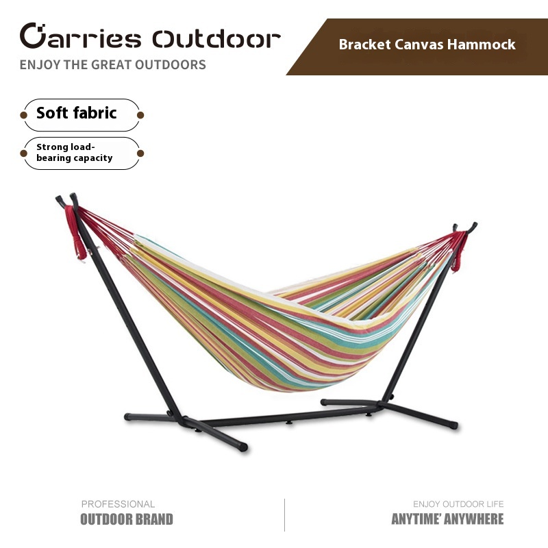Stand Canvas Hammock Portable Assembly Hammock Outdoor Travel Beach Hammock Hammock With Stand