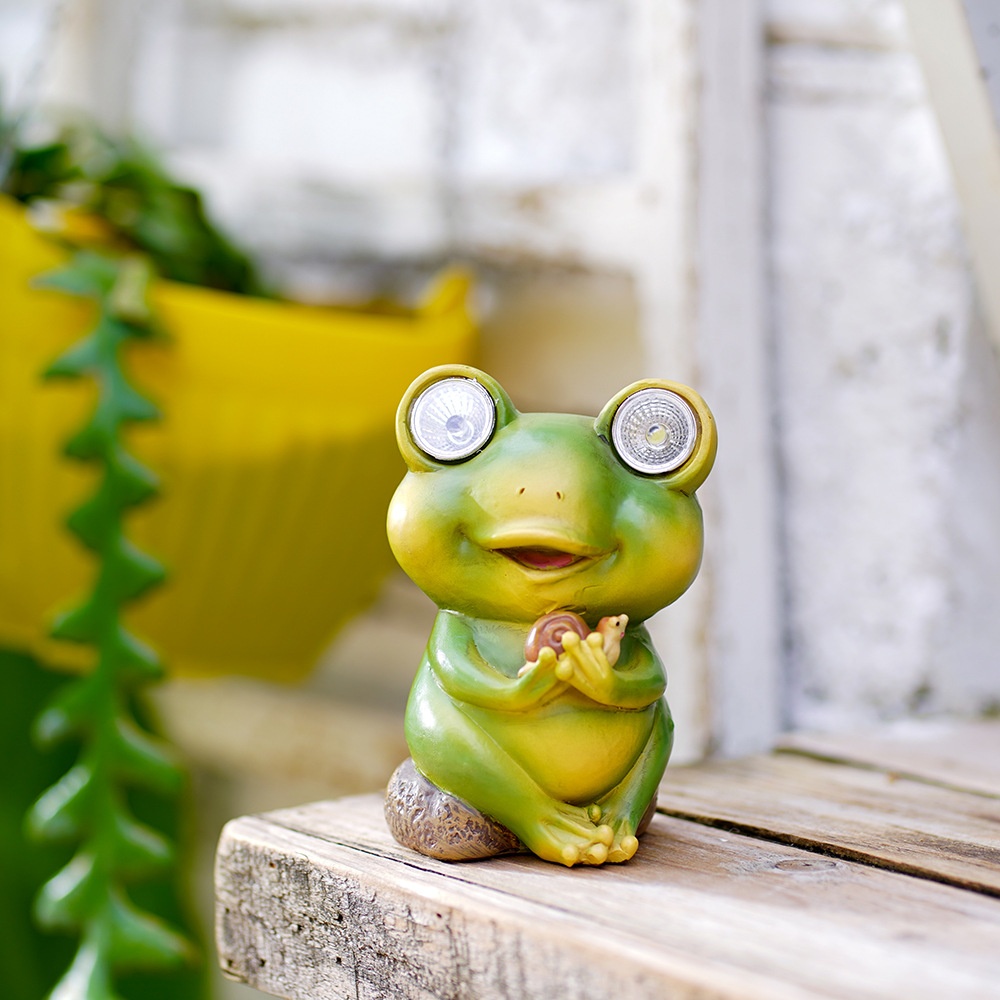 Cute Frog Garden Outdoor Courtyard Home Creative Decoration Small Ornaments Resin Crafts Gardening Animal Landscape