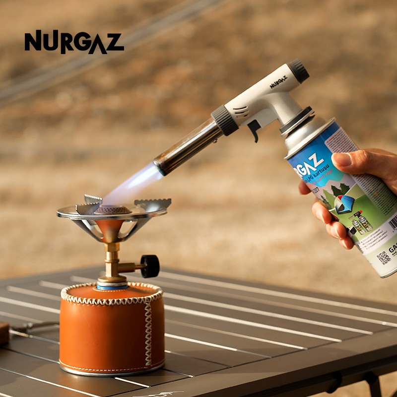 NURGAZFlamethrower Household Igniter Kitchen Baking Picnic Outdoor Barbecue Flamethrower Burning Pig Hair Can Be Inverted