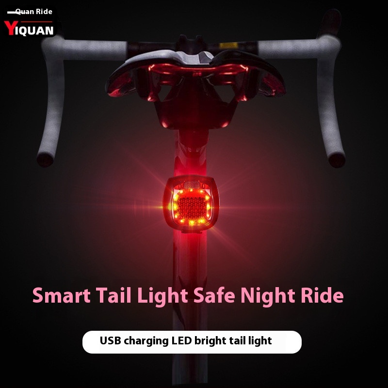 Mountain Bike Accessories Light USBCharging Led Warning Tail Light Riding Light Cob Night Riding Tail Light Bicycle