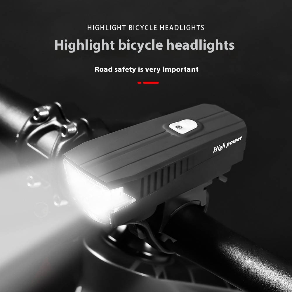 Mountain Bike Riding Outdoor Lighting Waterproof Lamp Road USBCharging Bicycle Horn Light Bicycle High Brightness Front Light
