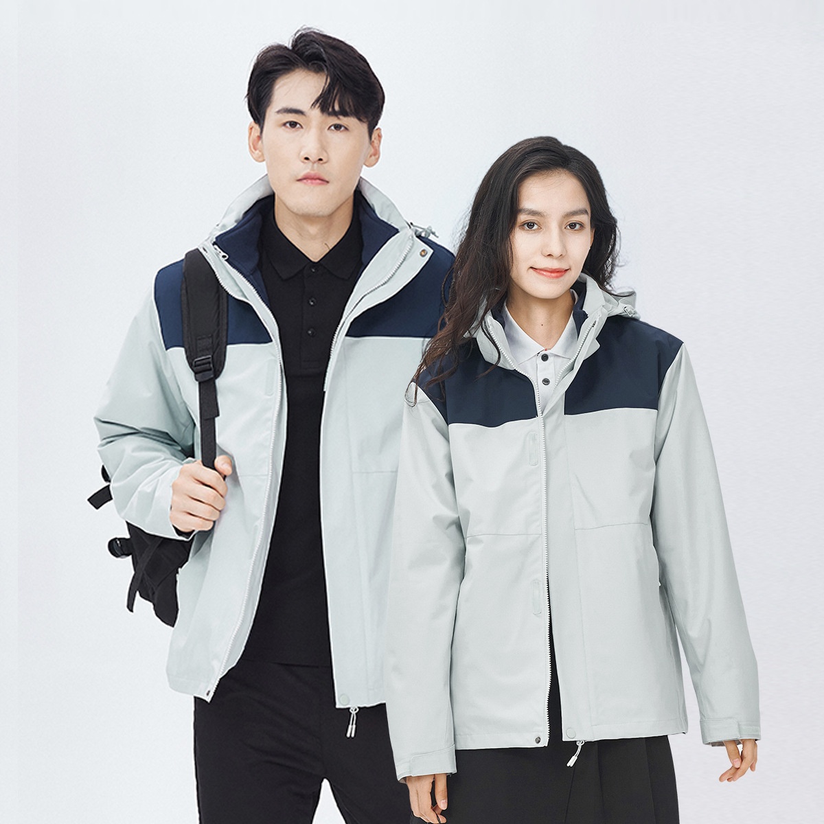 North Face Flat Jacket Women's Windproof Waterproof Jacket Outdoor Three-in-One Removable Couple Mountaineering Clothes Xiaohongshu