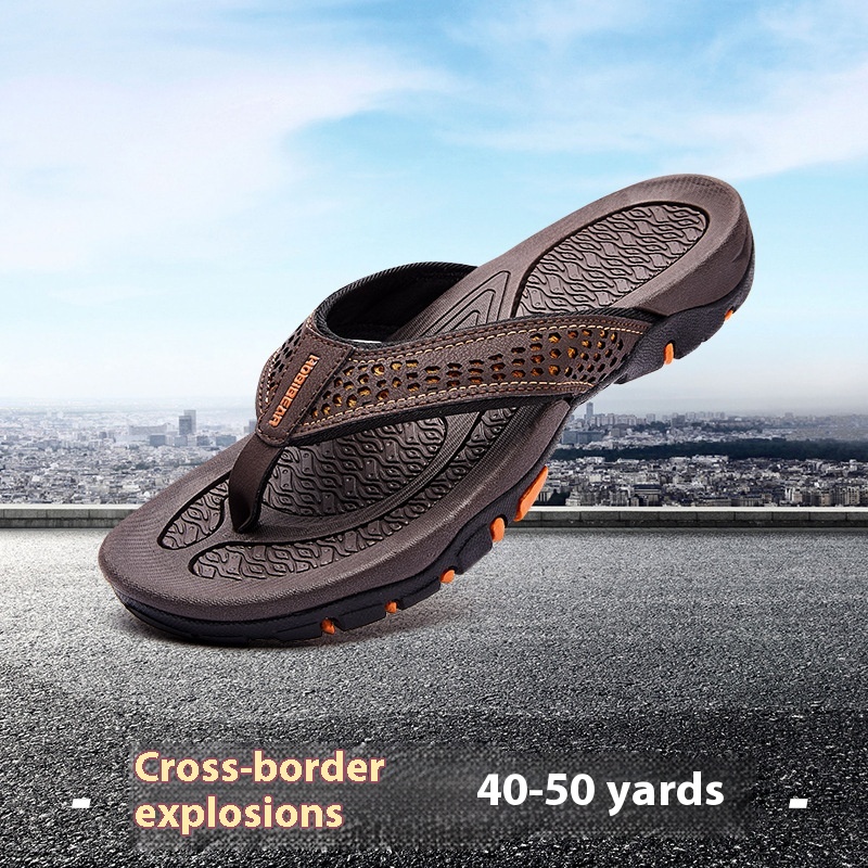 Flip-flops Men's Summer Sandals Large Sizey Shoes Outdoor Beach Shoes Men's Flip-flops
