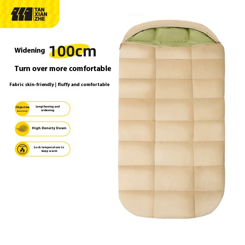 Explorer Sleeping Bag Outdoor Down Adult Duck Down Lunch Break Thick Cold Autumn And Winter Egg-shaped Sleeping Bag Camping Warm