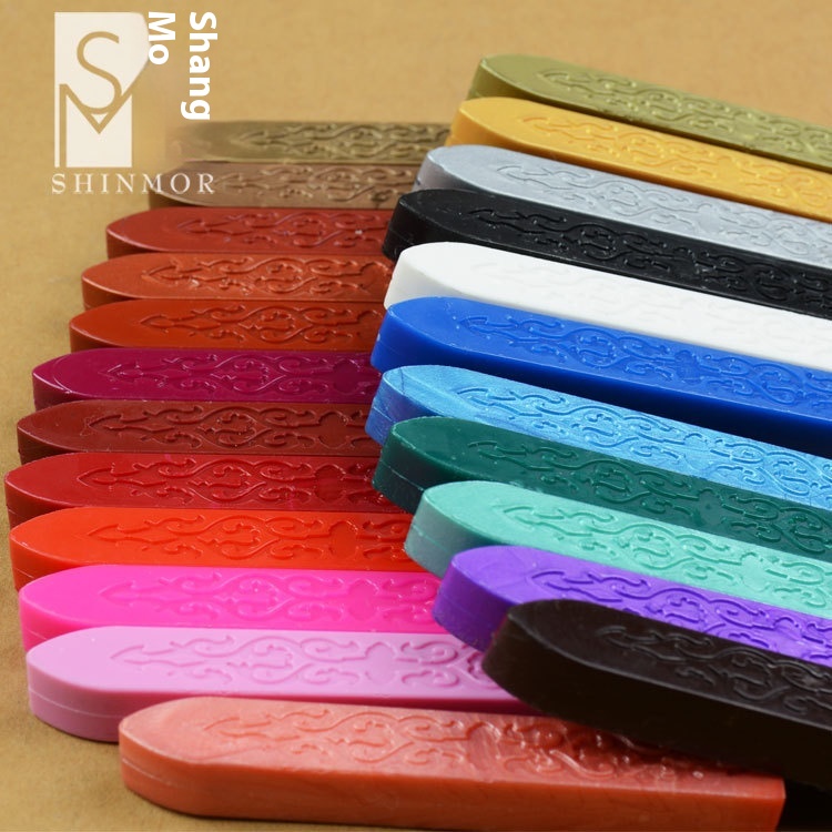 Retro Wax Seal Coreless Wax Strip Arrow Pattern Wax Wax Seal Wax Strip Seal Ink Pad Pearlescent Color32 Colors