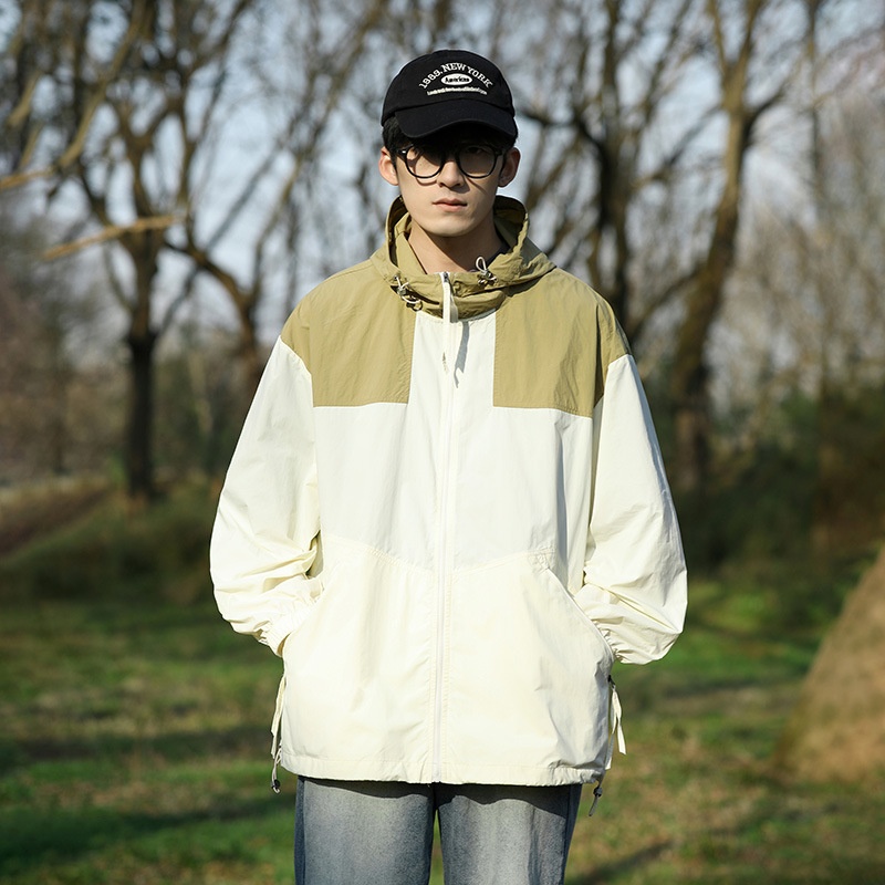 Americany Brand Jacket For Couples Outdoor Summer Thin Section UVProtection Ice Silk Hooded Loose Breathable Sunscreen Shirt