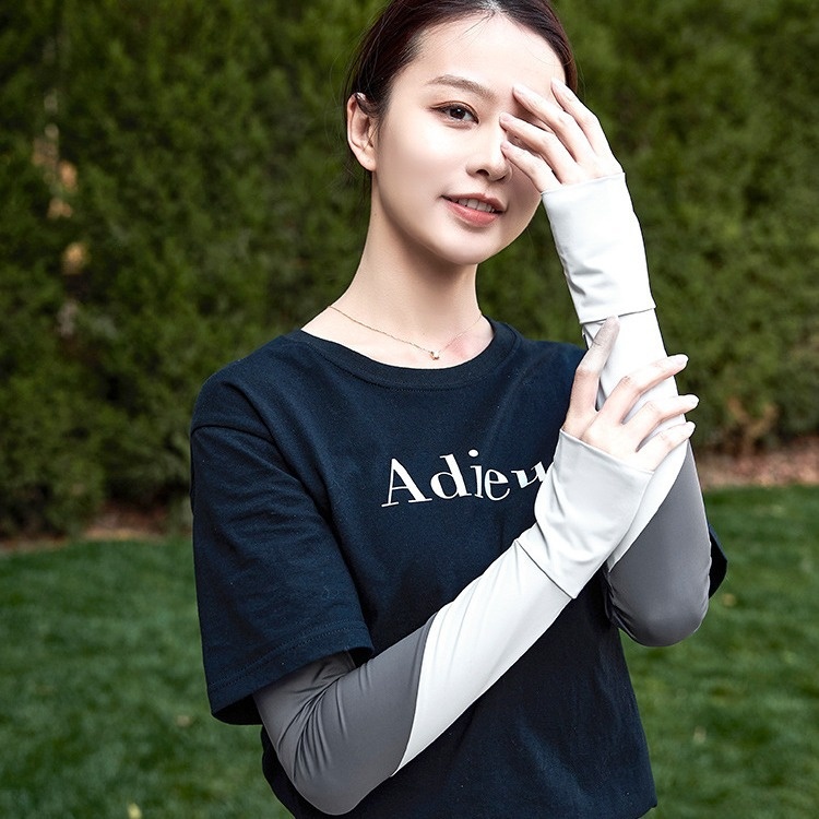 Ice Sleeves Women's Sun Protection Sleeves Ice Silk Sleeves Driving Arm Guards Anti-ultraviolet Shuyuan Summer Thin Gloves Men