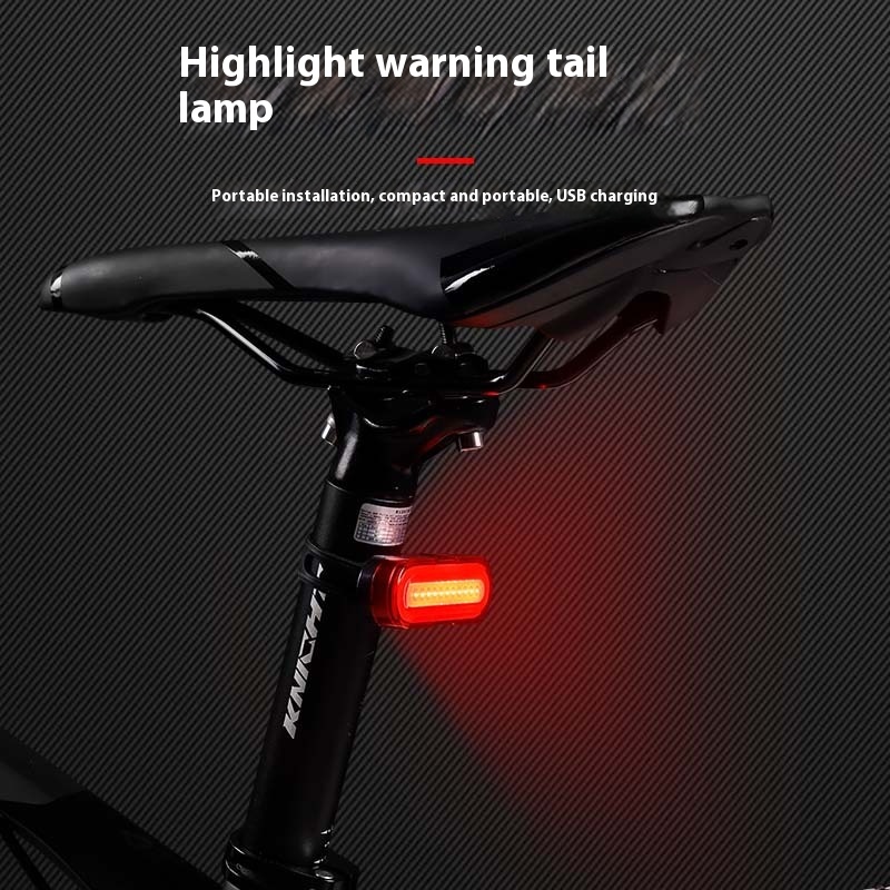 USBCharging Night Riding Warning Tail Light Riding Equipment Light Mountain Bike Tail Light
