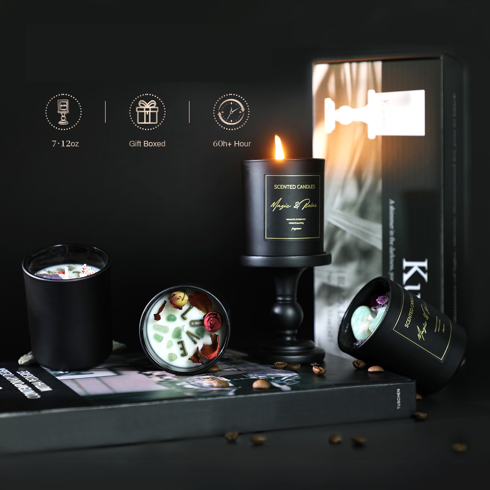 Of Scented Candle Art Candlestick Ornaments Gift Box Set Valentine's Day Fragrance Gift Christmas Gift