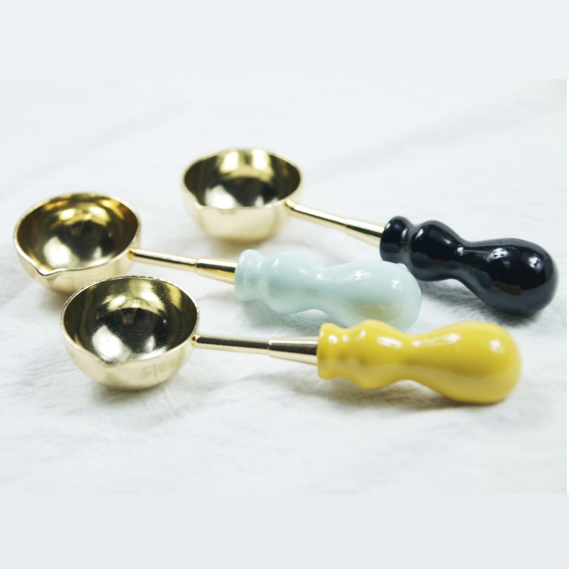 Colorful Cute Wax Spoon Wax Seal With Beech Wood Handle Wax Spoon Wax Wax Wax Seal Wax Spoon