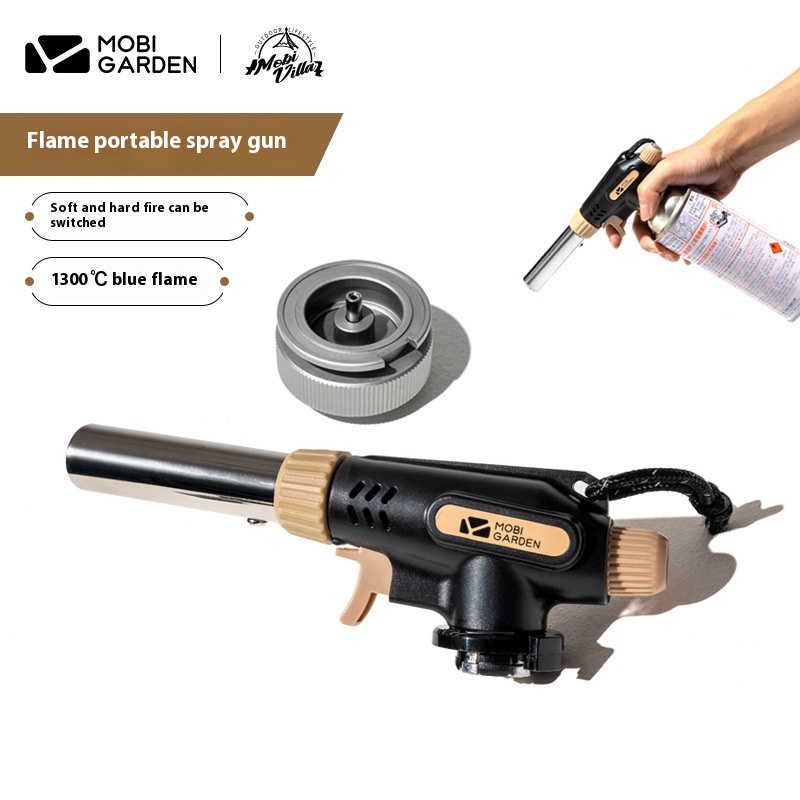 Mogodi Outdoor Flame Spray Gun Portable Spray Gun Head Card Type Spray Gun Barbecue High Temperature Igniter Ignition Gun