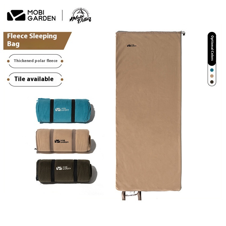 Mu Gaodi Fleece Outdoor Sleeping Bag Adult Portable Camping Camping Adult Cold Protection Warm Single Thick Polar Fleece