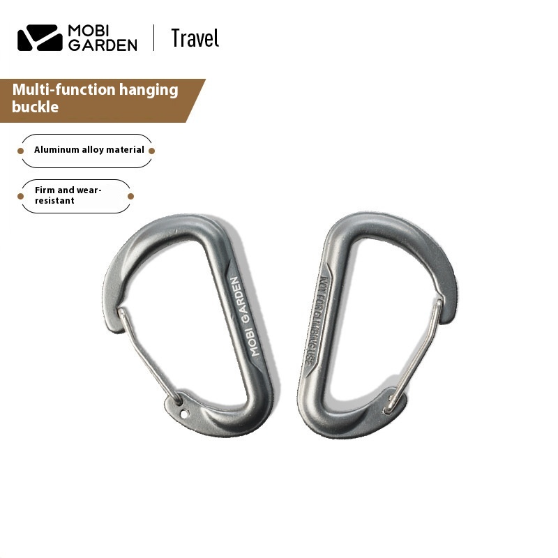 Mugodi Multifunctional Hanging Buckle Outdoor Camping Hiking D-type Aluminum Alloy Keychain Backpack Water Cup Buckle Quick Hanging Buckle