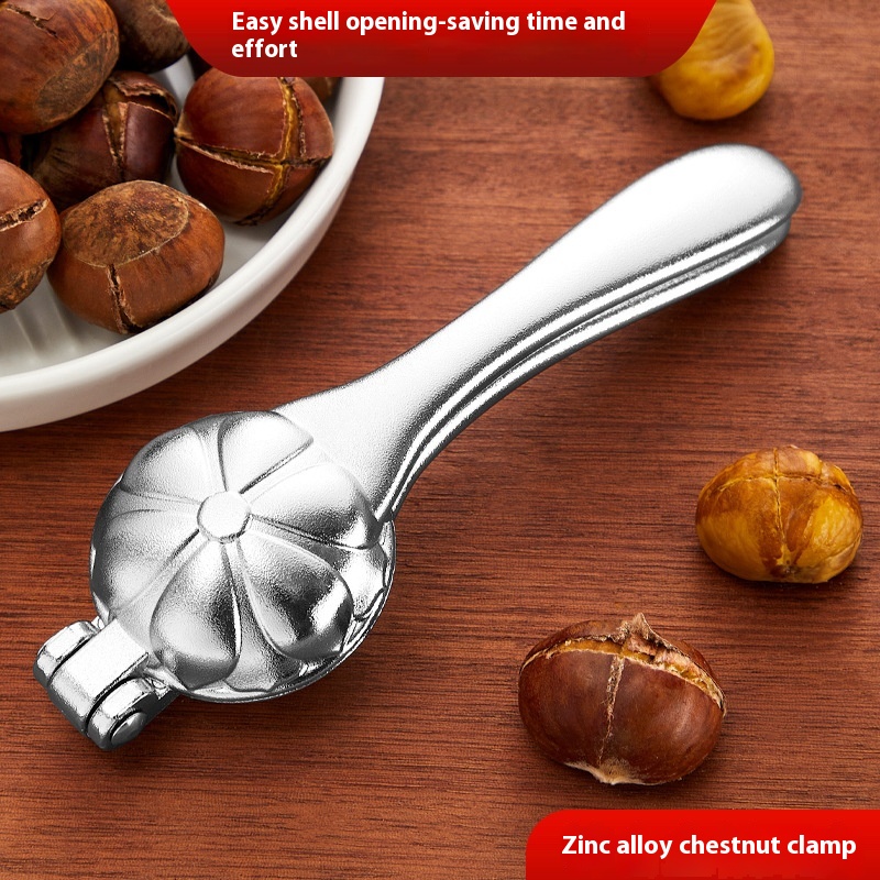 Aluminum Alloy Raw Chestnut Opener Home Kitchen Chestnut Cutting Special Opening Clamp Peeling Chestnut Artifact Nut Shell Opener