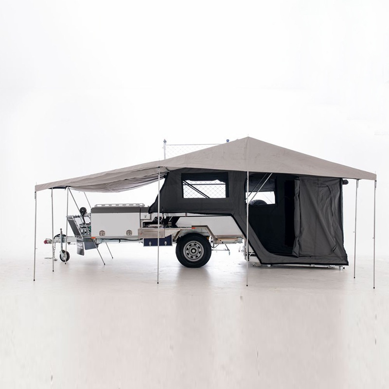 Folding Tent Trailer Tent Portable Folding Camping Tent Double Picnic Single-layer Sunshade