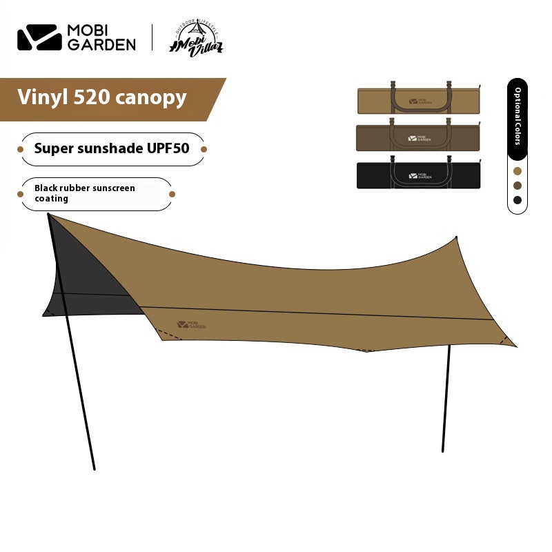 Mugaodi Oxford Cloth Vinyl Canopy Outdoor Rainproof Folding Awning Camping Equipment Anti-ultraviolet Pergola