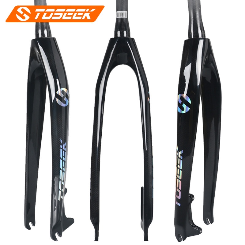 Colorful Laser Bicycle Hard Fork Disc Brake26/27.5/29 Inch Cone Head Tube Mountain Bike Full Carbon Front Fork
