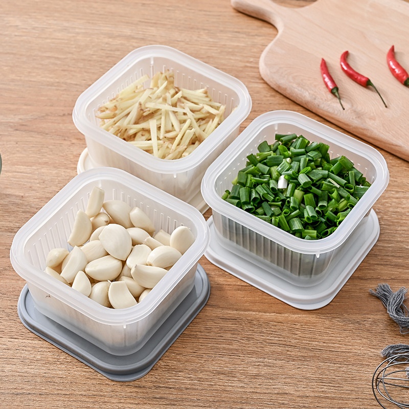 ZT5273 Chopped Green Onion Fresh-keeping Box Household Kitchen Onion,Ginger And Garlic Storage Box Storage Box Refrigerator Storage Box