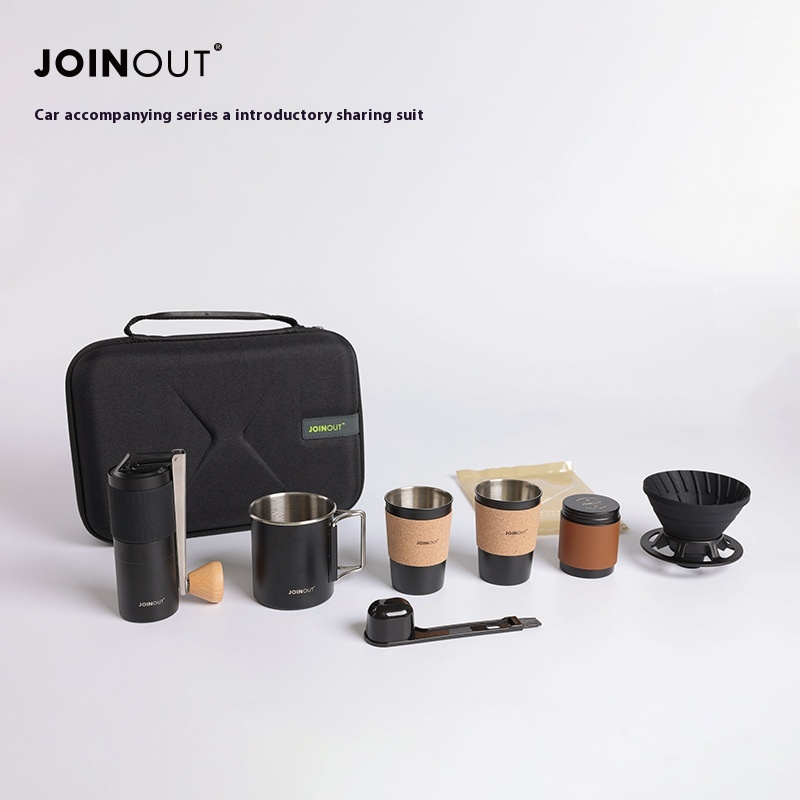 Outdoor Car Camping Portable Hand Brewed Coffee Sharing Set Hand Crank Grinder Gift Box Gift