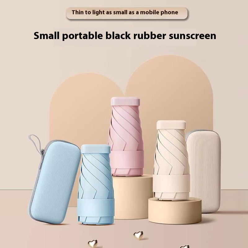 Flat60%Folding Sun Umbrella For Women Sun Protection And UVProtection Sunshade Umbrella For Sunny And Rainy Days Manual Mini Folding Umbrella Custom Made