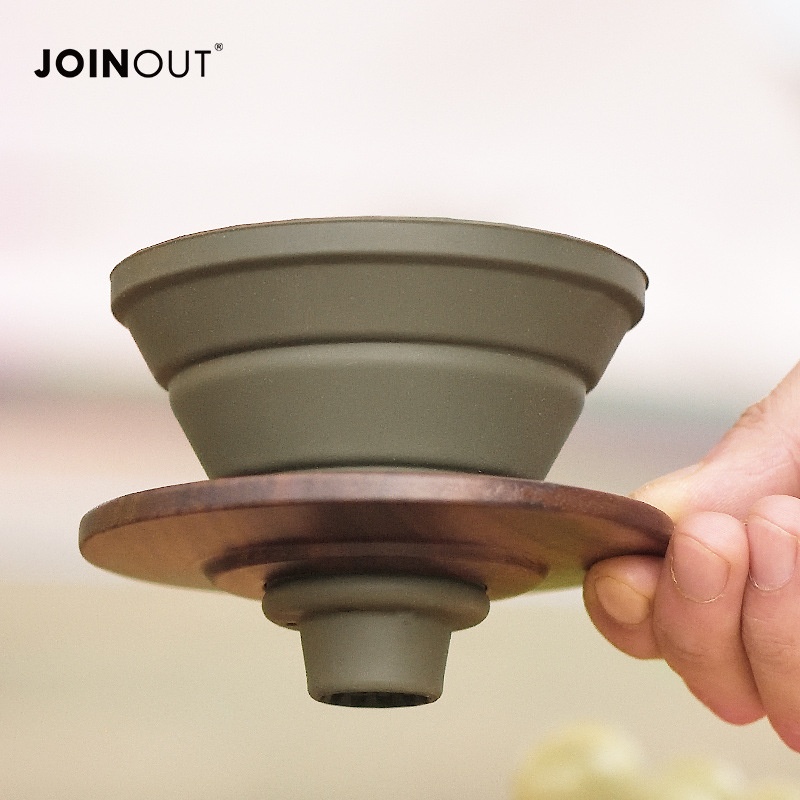 Japanese Retro Outdoor Camping Black Walnut Filter Cup Holder Donut Holder V60 Filter Cup Holder