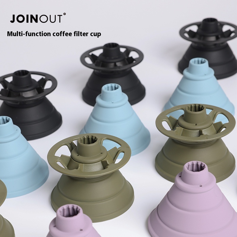 Creative Outdoor Camping Silicone Folding Filter Cup Portable Coffee Filter Cup V60 Cake Coffee Filter Smart Cup