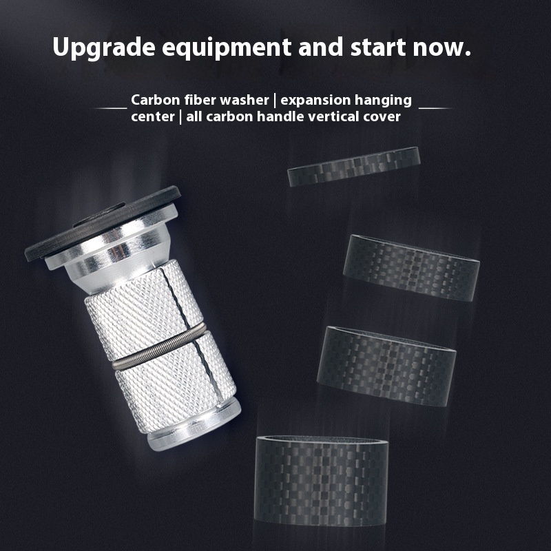 Mountain Road Bicycle Handlebar Cover With Screws Ultra-light Sun Cover Hanging Core Carbon Fiber Washer
