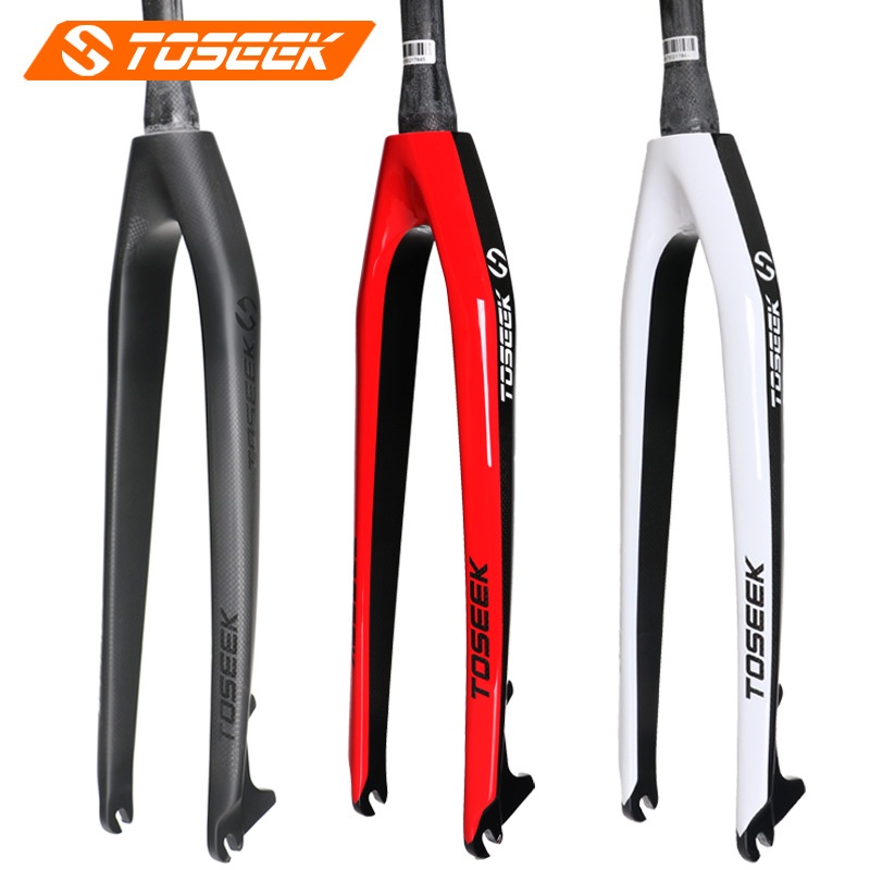 TOSEEKFront Fork Bicycle Hard Fork Disc Brake26 Inch27.5 Inch29 Inch Cone Head Tube Mountain Bike Full Carbon Front Fork
