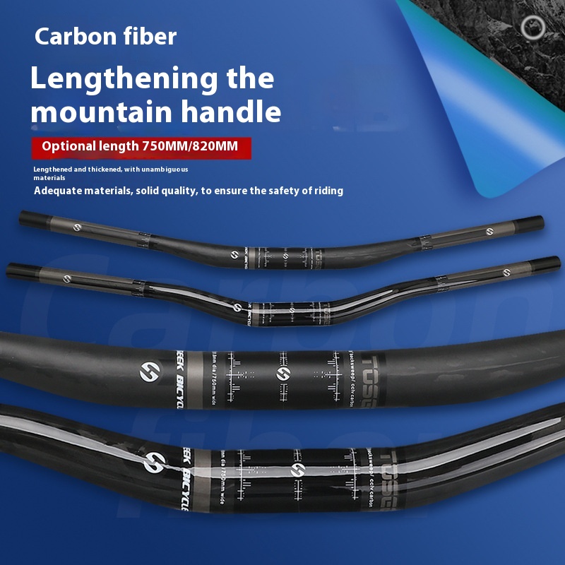 Lengthened Mountain Handlebar TOSEEKFull Carbon Fiber Mountain Bike Handlebar Yan Handlebar Bicycle Accessories