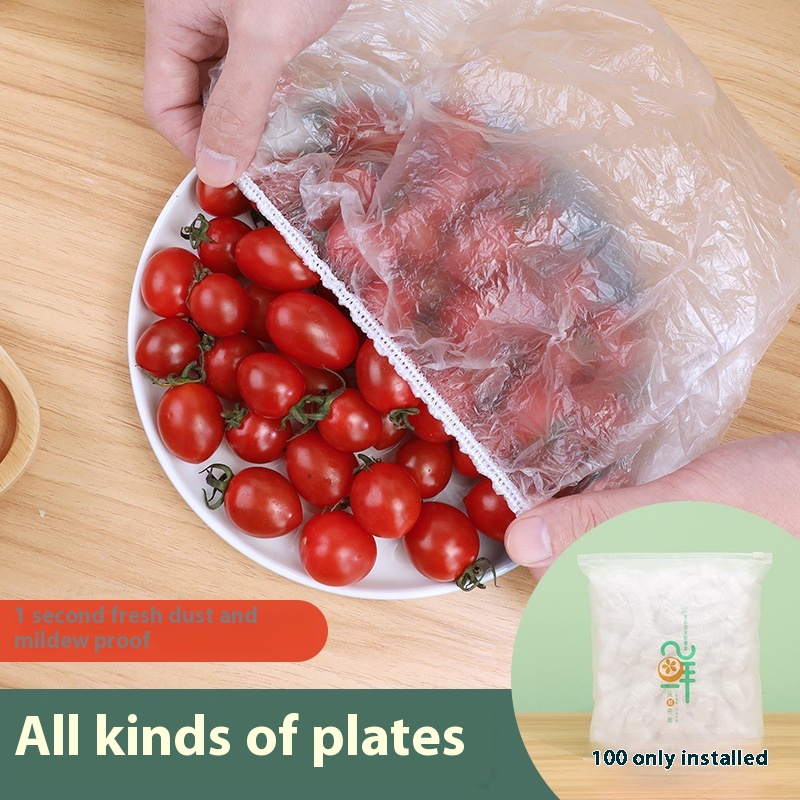 T2077 Food Grade Elastic Plastic Wrap Cover For Leftover Rice,Disposable Fresh-keeping Cover,Bowl Cover And Vegetable Cover