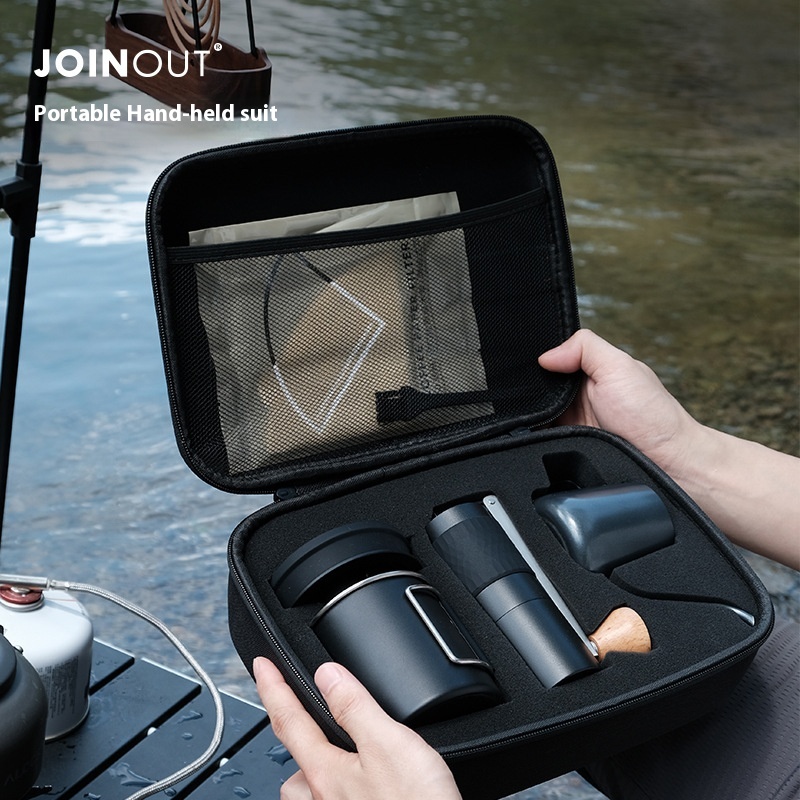 Portable Hand-held Coffee Set Dual-purpose Folding V60 Filter Cup Outdoor Coffee Equipment Camping Travel Set