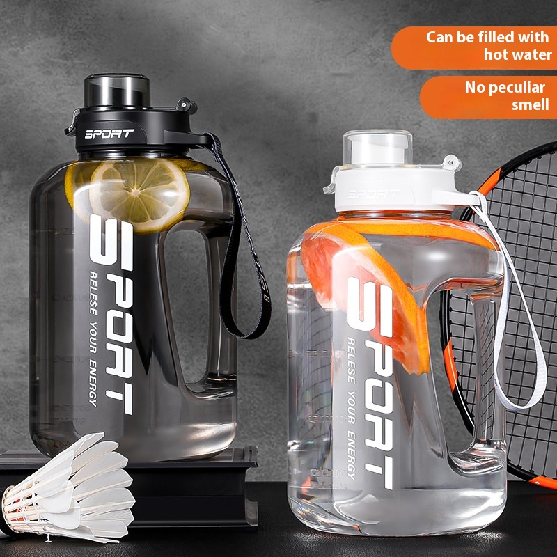 Anti-fall Large Capacity Water Cup Food Grade PCHigh Temperature Resistant120°Ton Barrel Outdoor Fitness Straw Sports Water Bottle