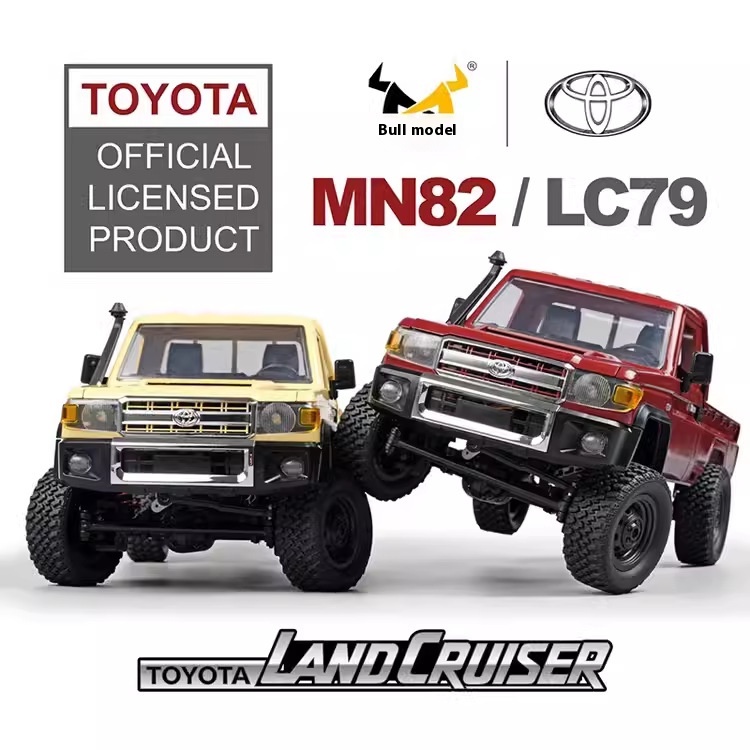 MN82 Toyota Genuine1:12 Full Scale Four-wheel Drive Off-road Vehicle Remote Control Model Car LC97 Pickup Climbing Car Toy