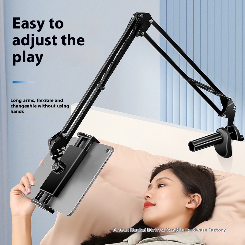 Clip-on Mobile Phone Stand Lazy Mobile Phone Tablet Adjustable Metal Desktop Cantilever Video Stand
