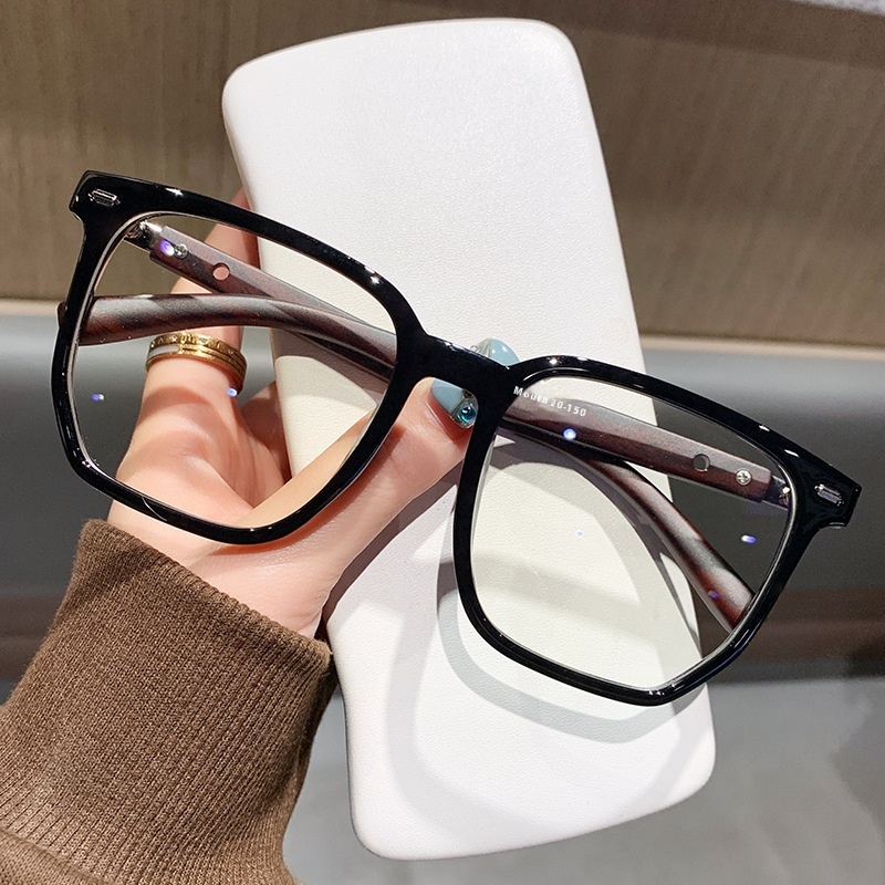 5052 Ultra-light Square Frame Myopia Glasses For Women With Different Degrees Of Makeup-free Large Frame To Show Face Small Thick Edge Glasses Frame