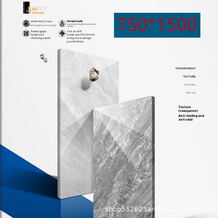 Full Body Marble750 X1500 Tile Large Slate Living Room Floor Tile Background Wall