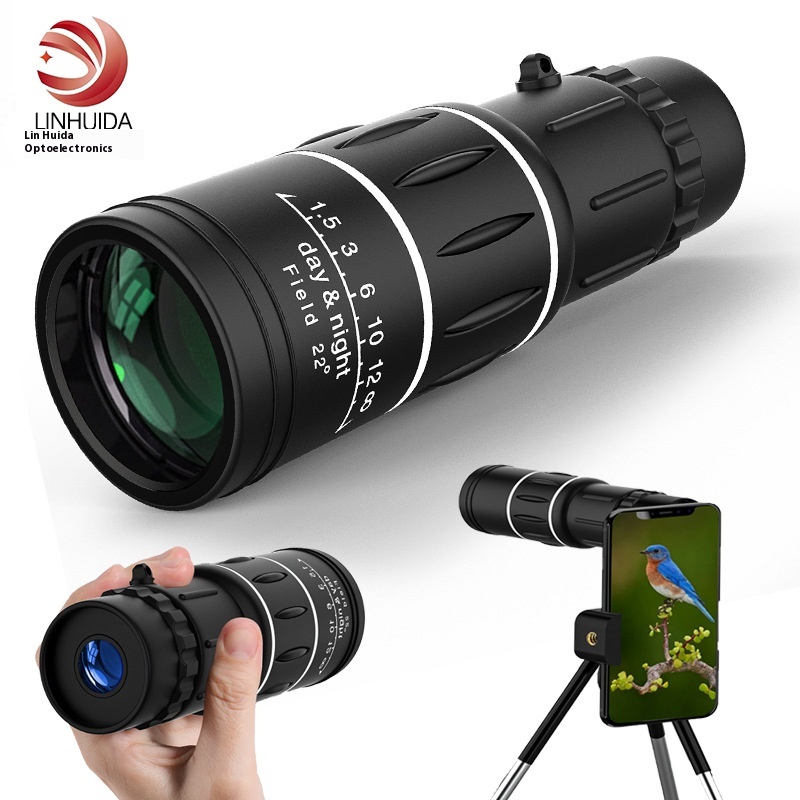 Monocular Telescope High Magnification High Definition16×52 Outdoor Portable Mobile Phone Lens