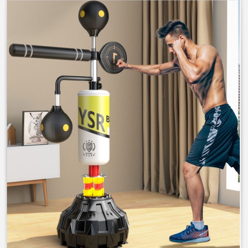 Boxing Reaction Target Rotation Trainer Stick Target Vertical Sandbag Adult Children Speed Dodge Ball Tumbler