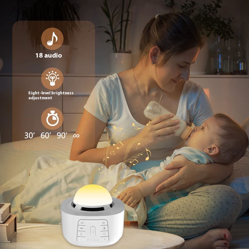 Intelligent White Noise Sleeptrument Projection Lamp Music Soothing Sleep White Noise Machine Colorful Lights To Help Sleep