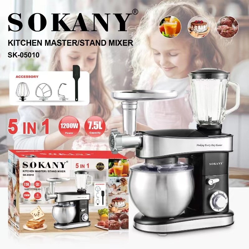 Dough Kneading Machine Household7.5 LChef Machine Baking Juice Minced Meat Cooking Machine Mixer