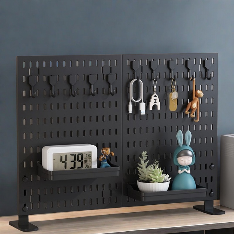 Perforated Board Desktop Vertical Rack Punch-free Office Workstation Storage Rack Space Divider Desktop Perforated Board