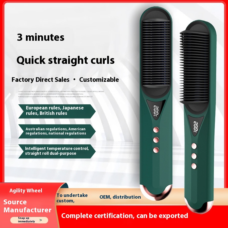 Hair Straightener Negative Ion Hair Care Hair Straightener Straight Hair Curly Hair Dual-purpose Plywood Dormitory Home Electric Curly Hair Comb