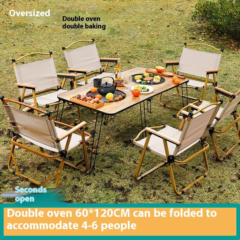 Fireside Tea Making Stove Set Household Indoor Charcoal Stove Outdoor Barbecue Grill Folding Portable Camping Barbecue Table